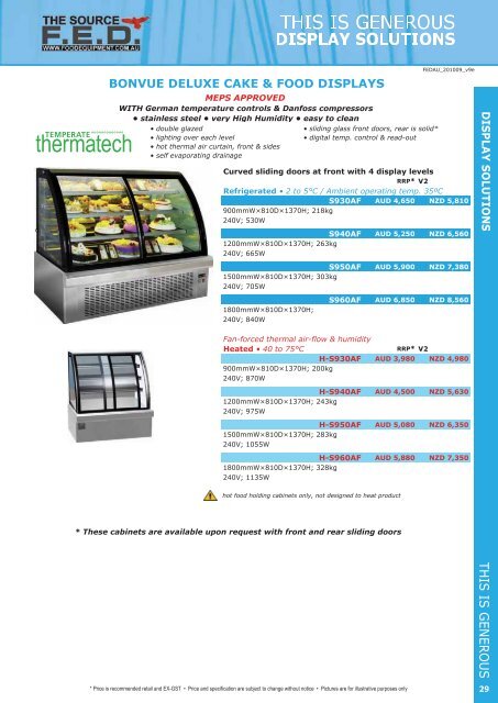 FED Catalogue (8MB) - Arafura Catering Equipment