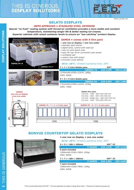 FED Catalogue (8MB) - Arafura Catering Equipment