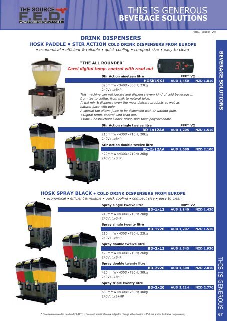 FED Catalogue (8MB) - Arafura Catering Equipment