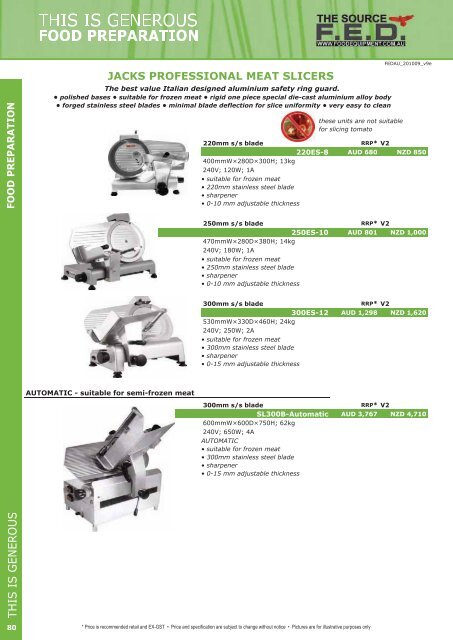 FED Catalogue (8MB) - Arafura Catering Equipment
