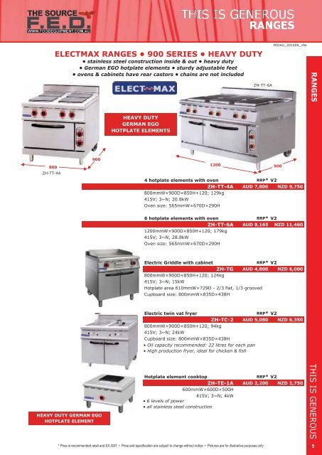 FED Catalogue (8MB) - Arafura Catering Equipment