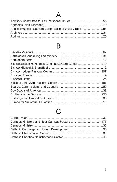 2010 Beginning section - Immaculate Conception Parish