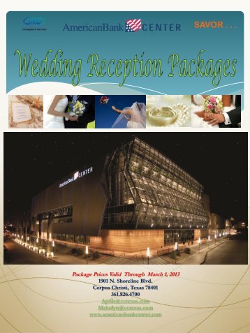 American Bank Center Wedding Reception Packages