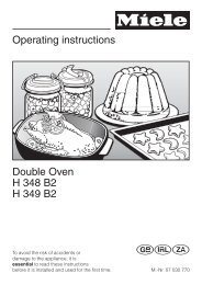 Operating instructions Double Oven H 348 B2 H 349 B2 - Miele