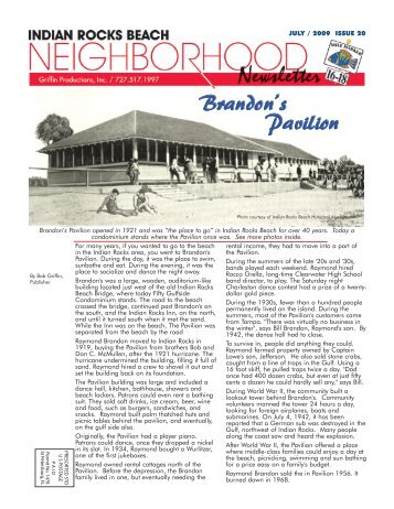 Brandon's Pavilion - Beach Neighborhood Newsletter