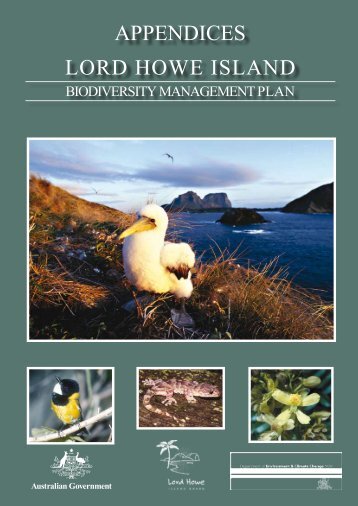 Lord Howe Island Biodiversity Management Plan - Department of ...