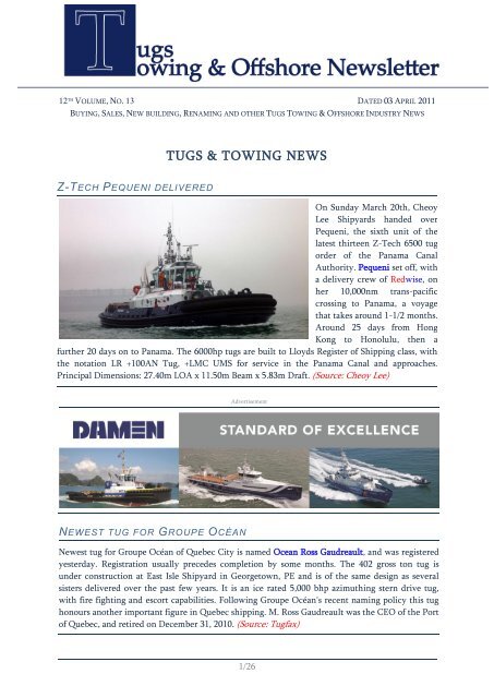 Download Newsletter 13 2011 - Towingline.com