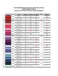 Isacord To Floriani Thread Conversion Chart