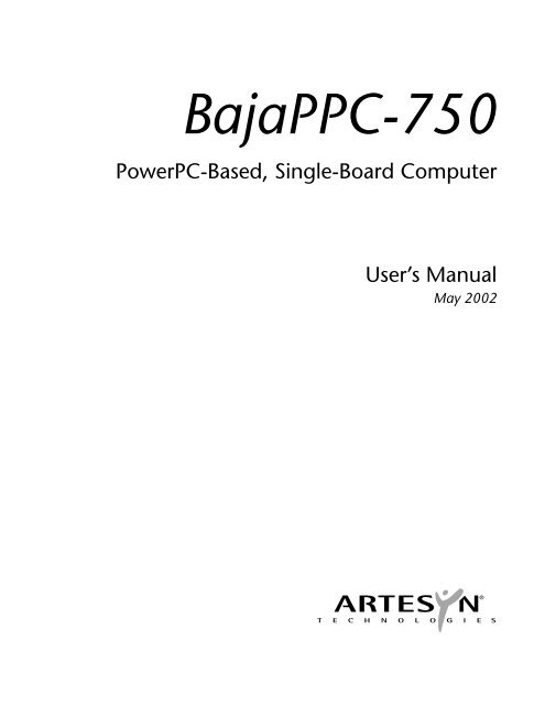 BajaPPC-750 User's Manual - Emerson Network Power