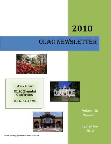 OLAC NEWSLETTER