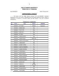 1 NOTIFICATION NO. 2 (D/S-2012) - Rajiv Gandhi University