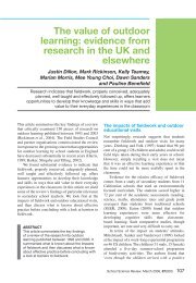 The value of outdoor learning: evidence from research in the UK ...