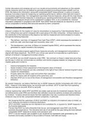 Q4 2007 Non GAAP measures - Unilever