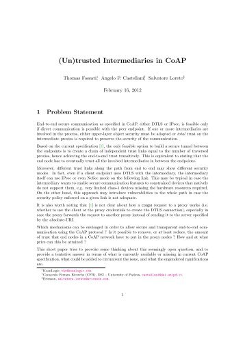 (Un)trusted Intermediaries in CoAP - Lix