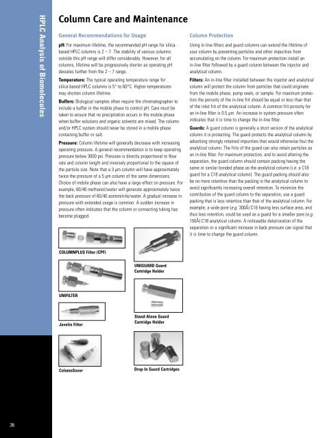 HPLC Analysis of Biomolecules Technical Guide - Interscience