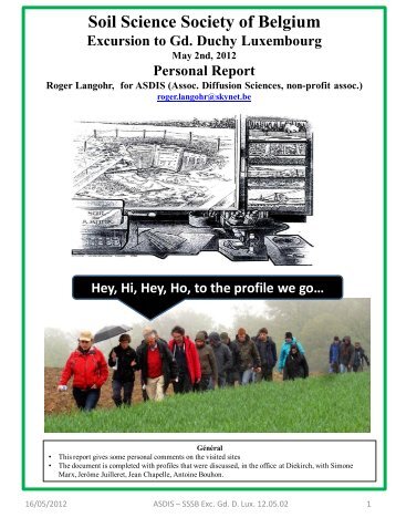 Excursion Report by Em. Prof. R. Langohr - Soil Science Society of ...