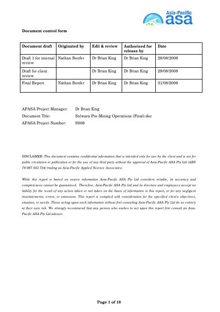 Appendices 5-13 - Nautilus Cares - Nautilus Minerals