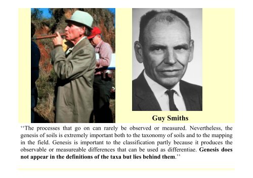 Changing concepts in soil classification. The structure of