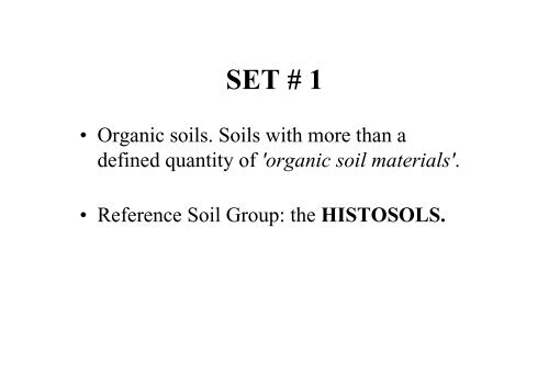 Changing concepts in soil classification. The structure of