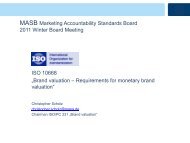 ISO 10668 Brand Valuation - MASB