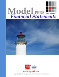 PERS Model financial statements - AXP Solutions