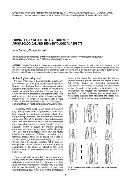 FORMAL EARLY NEOLITHIC FLINT TOOLKITS ...