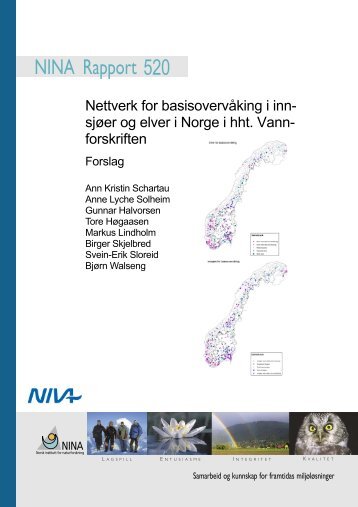 Nettverk for basisovervåking i innsjøer og elver i - NINA