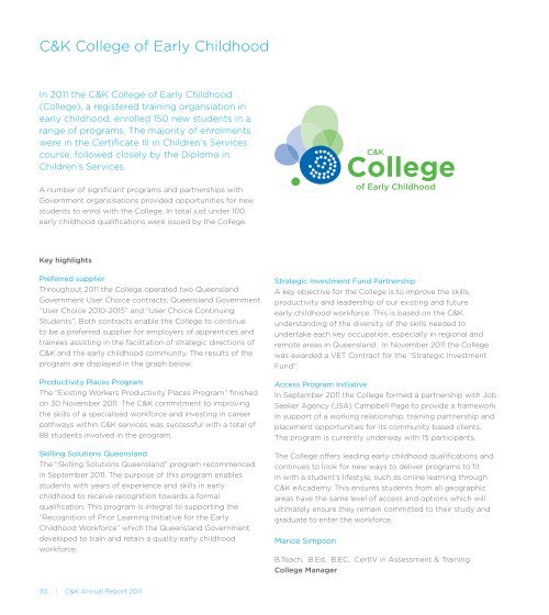 Download the full C&K Annual Report 2011