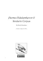 Parma Eldalamberon 17 – Sindarin Corpus - Free