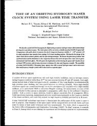 test of an orbiting hydrogen maser clock system - PTTI - Precise ...