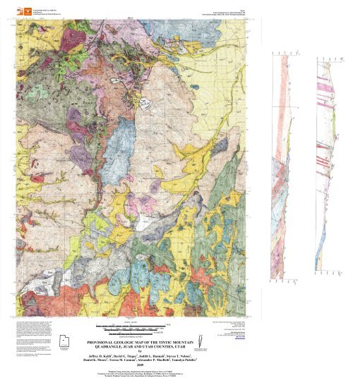 Provisional Geologic Map of the Tintic Mountain - Utah Geological ...