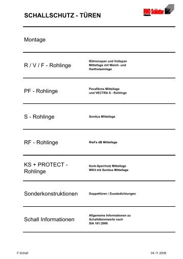 SCHALLSCHUTZ - TÜREN - RWD Schlatter AG