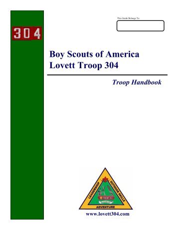 Boy Scouts of America Lovett Troop 304 - Boy Scout Troop 304 ...