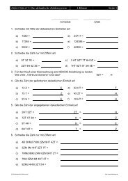 ARBEITSBLATT: Das dekadische Zahlensystem ... - Mone Denninger