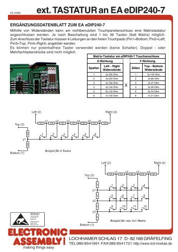 ext. TASTATUR an EA eDIP240-7