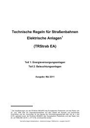 Technische Regeln für Straßenbahnen - Elektrische Anlagen ...