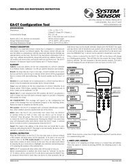 ea-cT configuration Tool - System Sensor