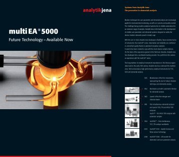 Elemental analyzer multi ea® 5000 - home - Analytik Jena AG