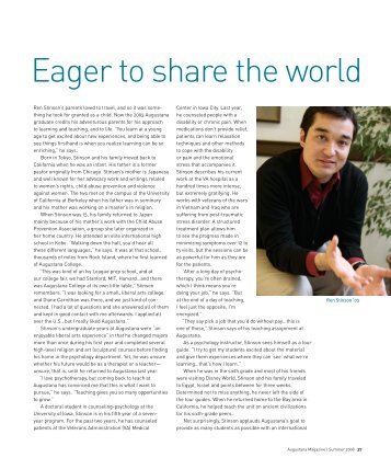 Eager to share the world - Augustana College