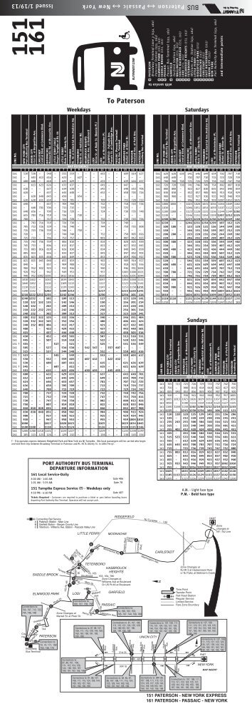 151 161 New Jersey Transit 151 161 New Jersey Transit