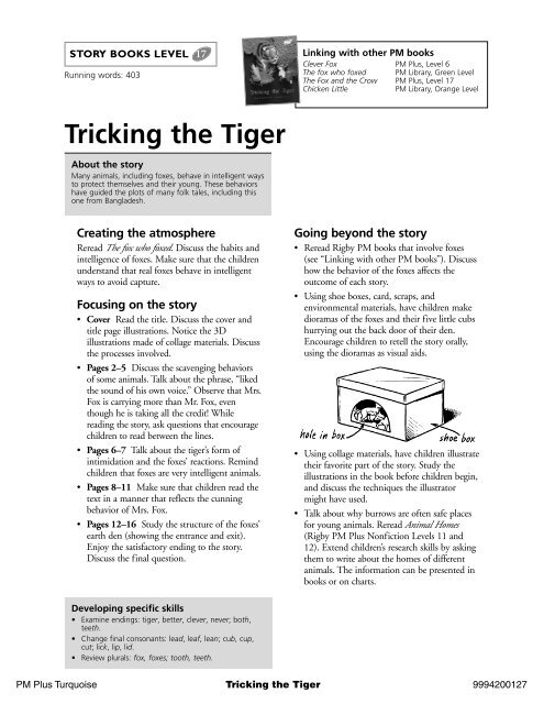 Tricking the Tiger (PM Resources) Product Category - Rigby