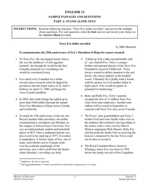 Sample Exam B Questions Pdf Education