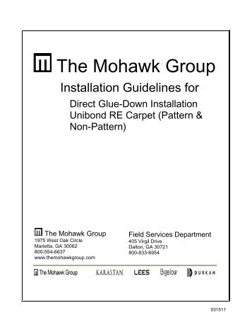 Direct Glue-Down Installation Unibond RE Carpet - Mohawk Group