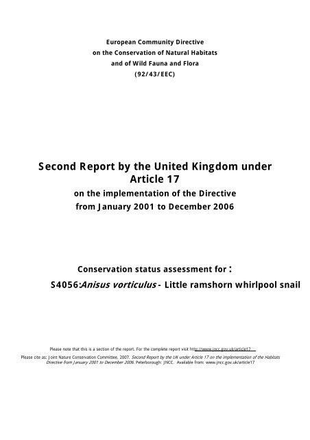 S4056 Anisus vorticulus - Ramshorn snail - JNCC - Defra