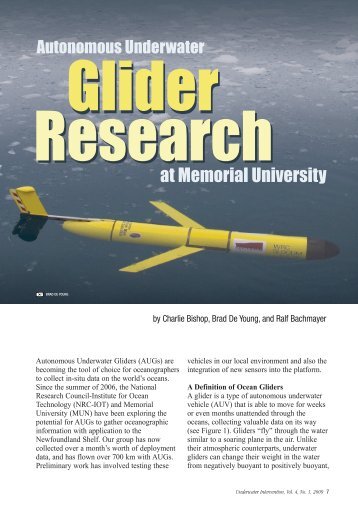 Autonomous Underwater Glider Research at Memorial University
