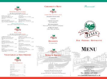 Little Italy Main Menu.indd - Little Italy Seaburn Sunderland