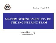 matrix of responsibility of the engineering team - Board of Engineers ...