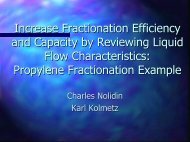 Propylene Fractionation Example