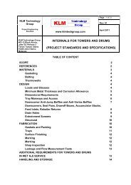 530. Engineering Standards for Tower and Drum Internals - KLM ...