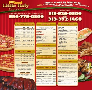 menu - Little Italy Pizza